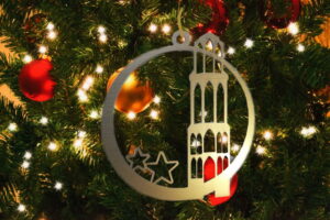 Kerstbal - domtoren 10x10cm